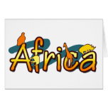 Africa trendy cool and fun design cards