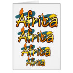 Africa trendy cool and fun design cards