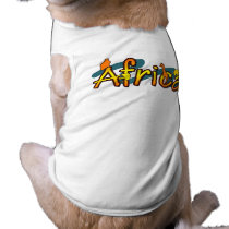 Africa trendy cool and fun design pet t-shirts pet clothing by Rowood Africa trendy cool and fun design pet t-shirts pet clothing