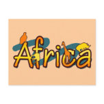 Africa trendy cool and fun design postcards