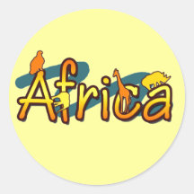Africa trendy cool and fun design safari stickers