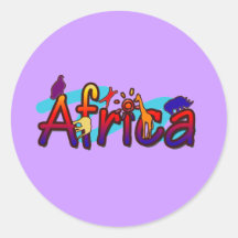 Africa trendy cool & fun safari stickers