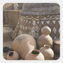 Africa, West Africa, Ghana, Sirigu. Handcrafted Sticker