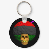 African Afro Skull keychains by EvilSkull African Afro Skull keychains