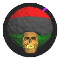 African Afro Skull stickers