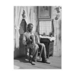 African American Accordion Player, 1941 Postcard