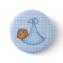 African American Baby Boy in Blanket buttons by new_baby African American Baby Boy in Blanket buttons