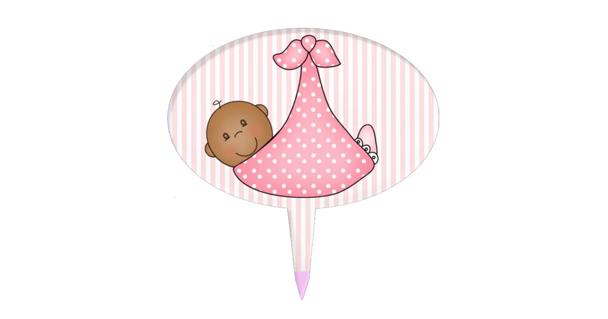 African American Baby Girl Cake Topper Zazzle