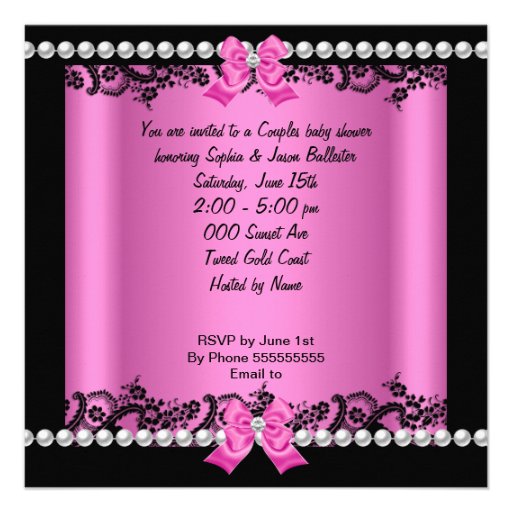African American Baby Shower Cute Girl Pink Zebra Custom Invite