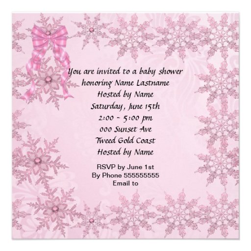 African American Baby Shower Girl Kitten Pink Personalized Announcement