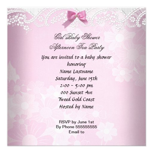 African American Baby Shower Girl Pink Baby Teacup Announcement