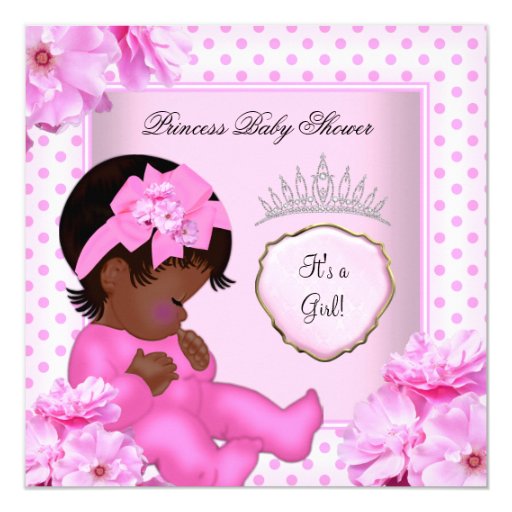 African American Baby Shower Girl Sweet Baby Invitation Zazzle