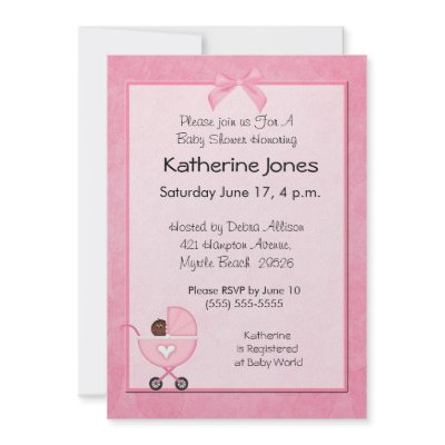 African American Baby Shower Invitations by babyworld