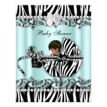 African American Baby Shower Zebra Boy or Girl invitations