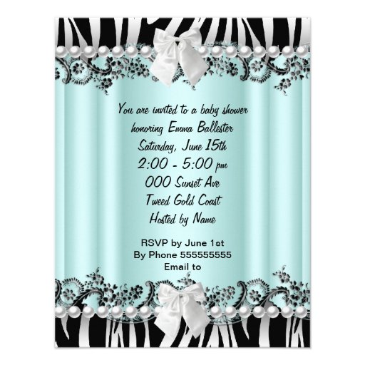 African American Baby Shower Zebra Boy or Girl Personalized Invites