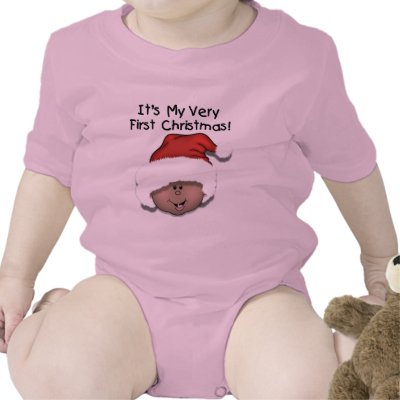 African American Baby's 1st Christmas T-Shirt