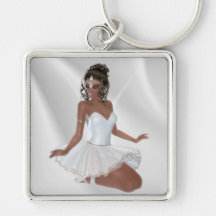 African American Ballerina Keychain