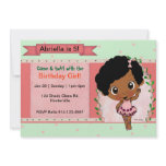African American Ballet or Dance Birthday Party Invites