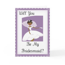 African American Be My Bridesmaid Bridal Accessory cards by Be_My_Valentine African American Be My Bridesmaid Bridal Accessory cards