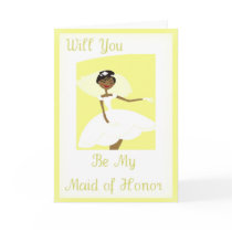 African American Be My Maid of Honor Invitation cards by Be_My_Valentine African American Be My Maid of Honor Invitation cards