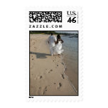 African American Beach Wedding Postage Stamp