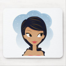 African American beauty Mouse Pads