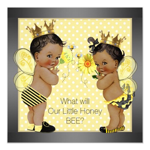 african-american-bee-gender-reveal-card-zazzle