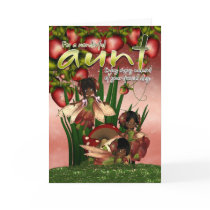 African American Birthday Card - Aunt - Moonies Cu