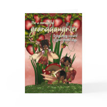 African American Birthday Card - Granddaughter - M