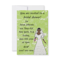 African American bridal shower Invitation