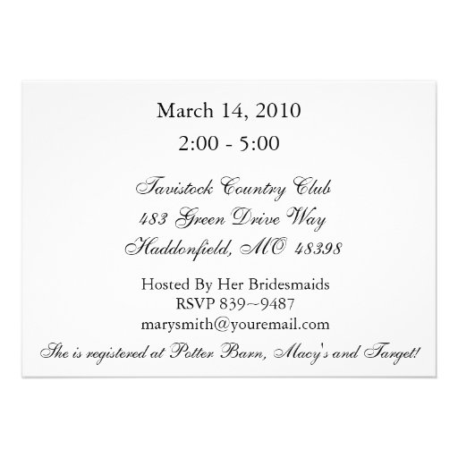 African American Bridal Shower Invitation