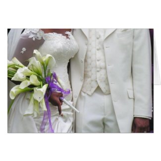 African American Bride & Groom card