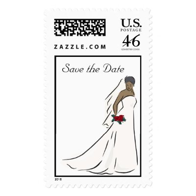 African-American Bride Stamp