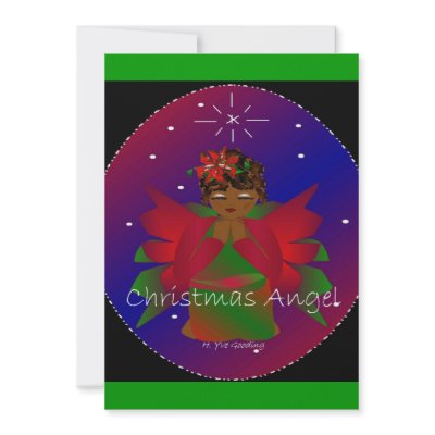 African American Christmas Angel Baby Praying