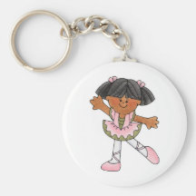 African American Dancing Girl Keychains