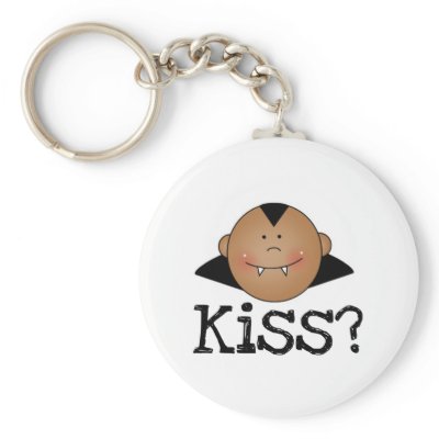 African American Dracula Kiss Keychain by halloweengifts
