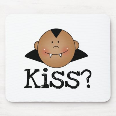 African American Dracula Kiss Mouse Mats by halloweengifts