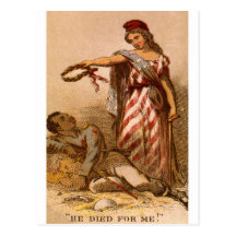 African American dying - Civil War image 1863 Postcards