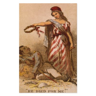 African American dying - Civil War image 1863 Stationery Design by HistoryInFrame