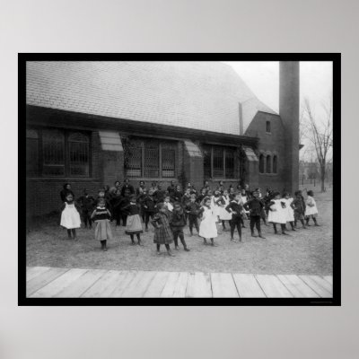 African American Elementary School Kids 1900 Poster by lc_vintagephotos