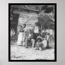African American Family on Smith's Plantation 1862 Print