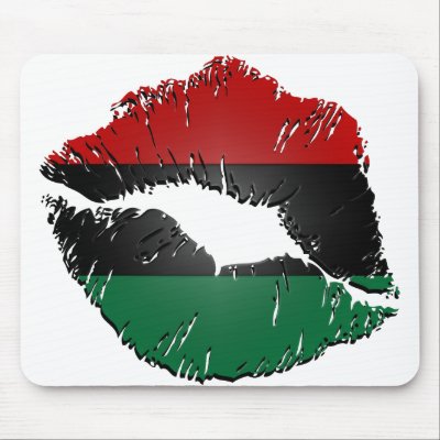 African American Flag Lips Mousepad by LipAction