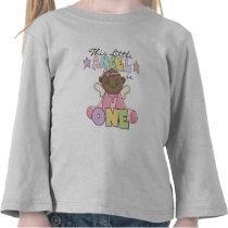African American Girl Angel 1st Birthday T-shirts