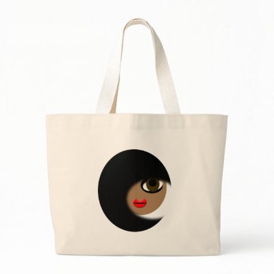 African American Girl Apparel! Canvas Bags by 50thbirthdaygifts