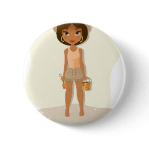 African American Girl Buttons