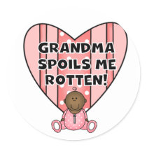 African American Girl Grandma Spoils stickers by toddlersplace African American Girl Grandma Spoils stickers
