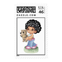 African American Girl Postage