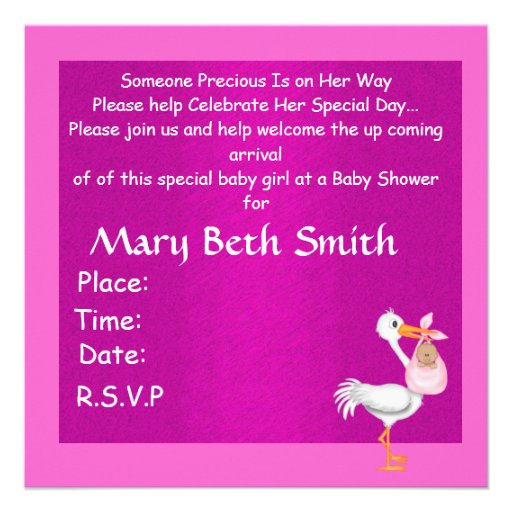 AFRICAN AMERICAN GIRLS BABY SHOWER  INVITATION