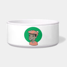 African American Golfer Dog Bowl