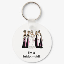 African American -  I'm a bridesmaid! keychains